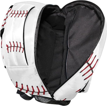 AUUXVA Sports Baseball Print School Backpack for Girls Boys Kids Laptop Backpack Travel Camping Daypack