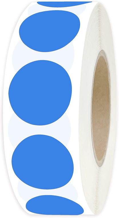 PARLAIM 3/4" Round Color Coding Circle Dot Labels in Roll, 1000 Stickers per Dispenser Box, 0.75 inch Diameter for Classroom Home Organization, Blue