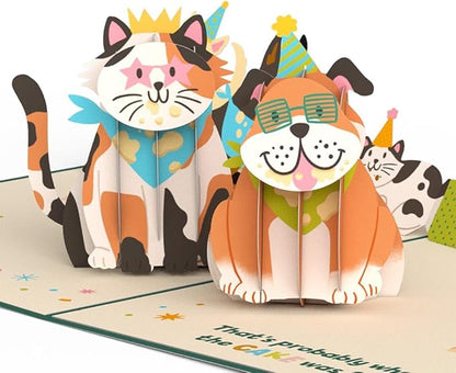 Lovepop Happy Birthday Pop-Up Card for Her and Him- 3D Birthday Animal Greeting Cards for Boys, Girls, Men, Women - We Heard It's Your Birthday - 5" x 7" Card - Blank Note Card & Envelope Included