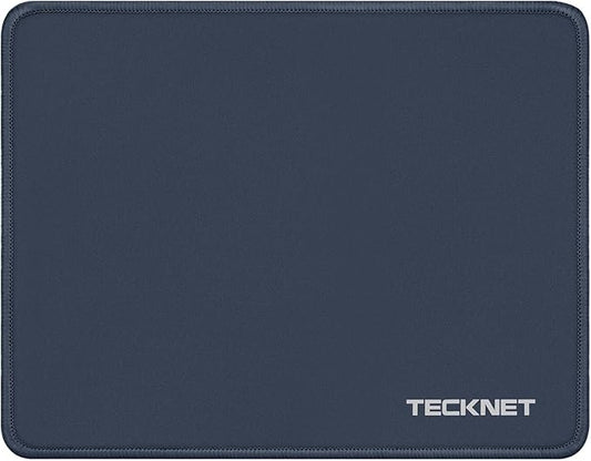TECKNET Mouse Pad with Anti-fray Stitchin, Waterproof Surface & Non-Slip Rubber Base with Stitched Edges Gaming Mouse Mat for Laptop，Compatible with Laser and Optical Mice