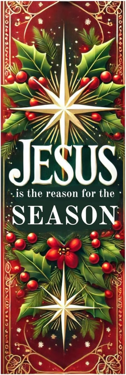 50 Count Bulk Pack - Christmas Jesus is The Reason for The Season Bookmarks - Made in USA - Bible Verse - Church Handouts- Greeting Card Inserts - Inspirational Message