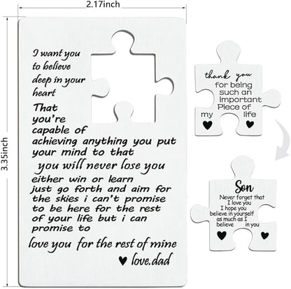 llxxeyopqdxz Wallet Card Insert for Son from Dad, Inspirational Gift for Son from Dad, College Graduation Gifts for Son, Happy Birthday Son Card from Dad, Cute Wallet Card Gift for Son,(46)