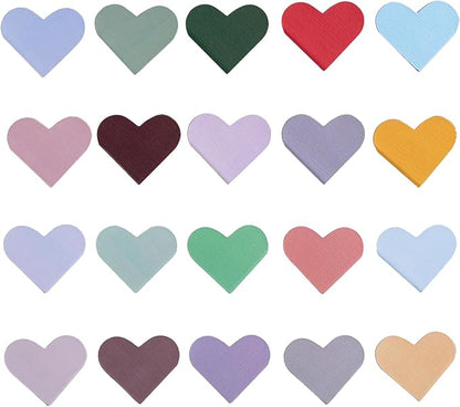 20 Pack Heart-Shaped Magnetic Bookmarks, Perfect for Book Lovers, Children, Women, Men, Teachers, Students, Birthday, Christmas, Graduation Double-Sided Printing for Easy Page Marking