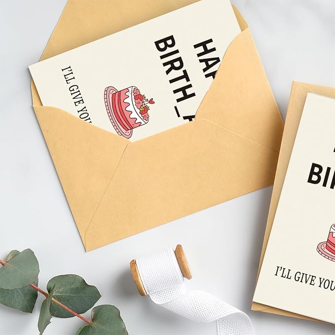 Funny Birthday Card for Women, Wife, Girlfriend, and Him | Humorous & Unique Birthday Gifts & Decorations