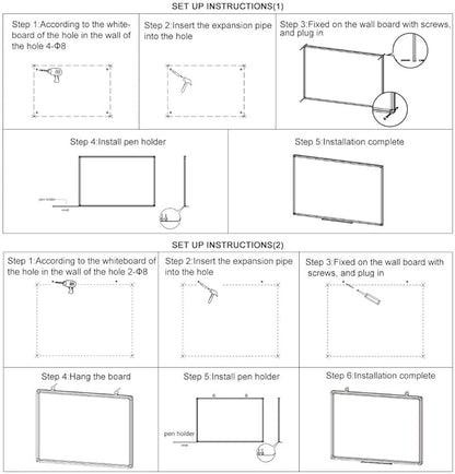 XIWODE Magnetic Dry Erase Board，Whiteboard for Wall, 24 x 48 inches, Whiteboard Marker Board Writing Board，Silver Aluminum Frame, Durable,Whiteboard for Home School & Office