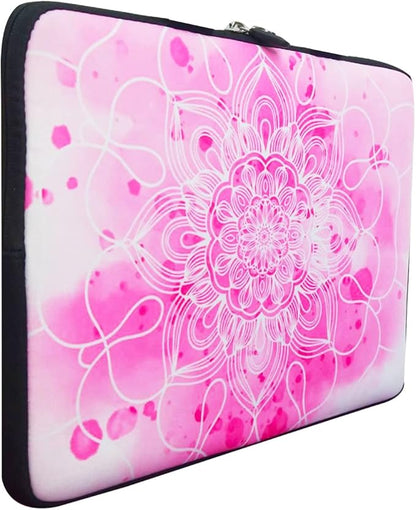 11 11.6 12 12.5 inch Laptop Carrying Bag Chromebook Case Notebook for Apple MacBook Air Samsung HP DELL Lenovo Asus (Pink Mandala)