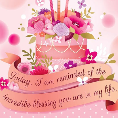 Prime Greetings Religious Birthday Card For Mom, Made in America, Eco-Friendly, Thick Card Stock with Premium Envelope 5in x 7.75in, Packaged in Protective Mailer