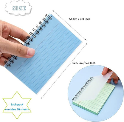 FRIUSATE 150 Sheets Flash Cards 3x5 Inches Spiral Bound Index Cards Colored Ruled Index Cards with Ring Colorful Notecards Flashcards for Studying Nursing School Office Taking to Do List