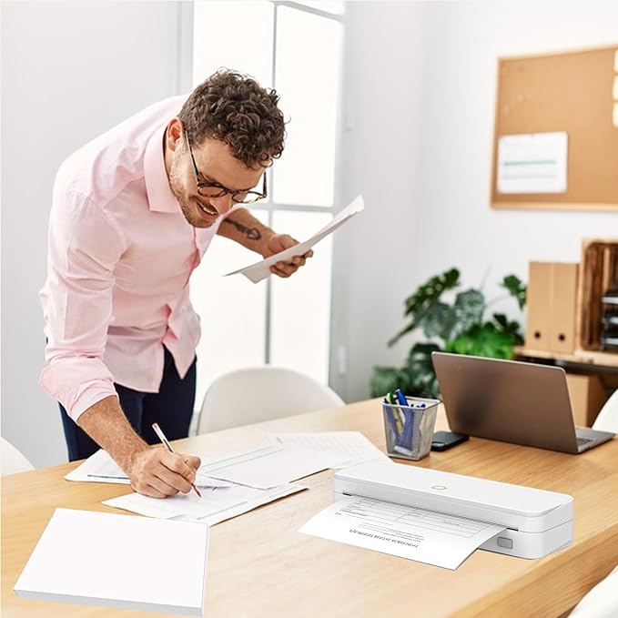 100 Sheets Thermal Printer Paper, 8.5''×11'' US Letter Size, Advanced Printing Paper, Thermal Paper Compatible with Brother Letter Portable Printer, Printer Paper for M08F-Letter, M832, M834, MT800