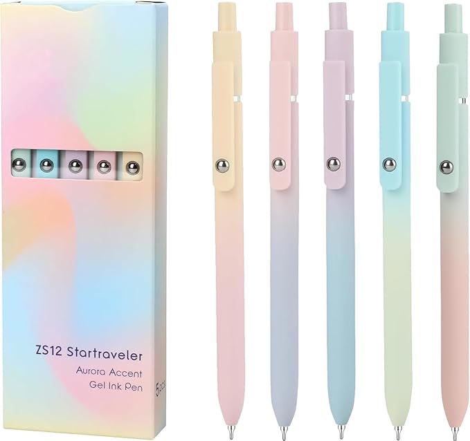 Easter Basket Stuffers, Easter Gifts for Girls Women, Happy Birthday Gift Basket, Trendy Teen Girl Stuff, Aesthetic Pens for Journaling, Ideal for 8 9 10 11 12 13 14 Year Old Girl (10PCS Gradient)