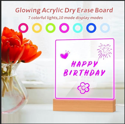 Gifts for Women Men Girls-Personalized DIY Night Light Message Board with Erasable Pen,Room/Home/Office Décor,Best Gift for Mother's Day/Father'sday/Birthday/Wedding/Anniversary