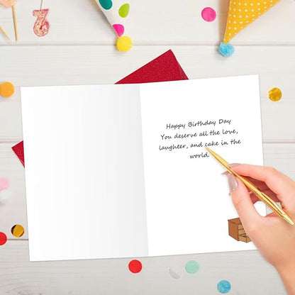 Happy Birthday Cards Gifts for Him Her,Funny Birthday Card for Husband and Wife,Lovely Birthday Anniversary Card Gifts, Love hidden in the drawer