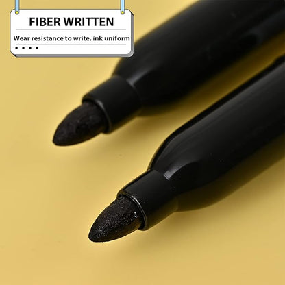 Permanent markers, 60 packs permanent markers bulk, quick drying in one second, waterproof, smooth, not easy to erase, durable, can be marked on glass, tiles and cloth, office supplies