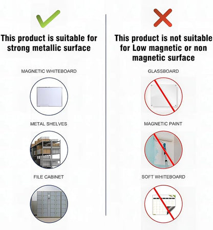 Dry Erase Magnetic Labels 5x3 Inch, 40 Pack, Reusable Magnetic Dry Erase Labels for Whiteboards，Locker, School, Classroom, Office, Home