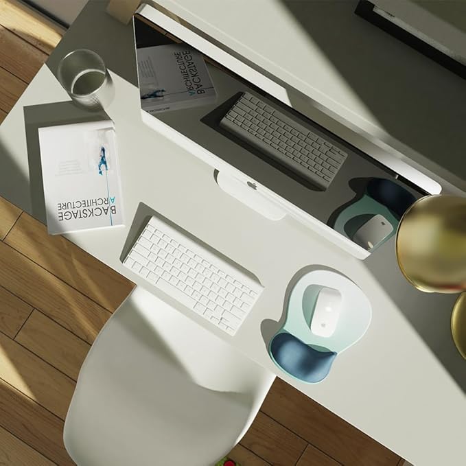 ErgoComfort Gel Wrist Rest Mouse Pad-Ergonomic Office Mousepad with Wrist Support-Non-Slip, Design Desk Accessories Mat for Home&Game Decor (06Ocean Gradient)