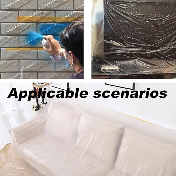 79 Inch x 22 Yards Cushion Wrap Silk Film, Easily Install Foam into Cushion, Upholstery Cushion Wrap, Drop Packaging Film Cover for Furniture Home Office, 1 Roll