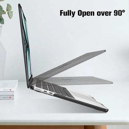 Fintie Case for MacBook Air 13.6 Inch A3113 A2681 (2022 2023 2024 Release) - Snap On Hard Shell Cover for MacBook Air 13.6" M2 M3 Chip with Liquid Retina Display and Touch ID (Meteor-Black)