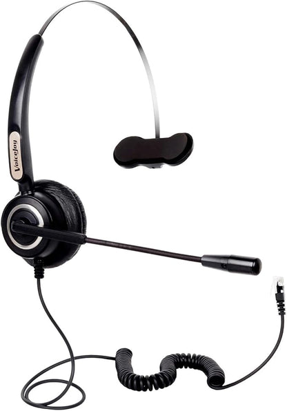 VoiceJoy Office Monaural Headset with Microphne RJ9 Plug for Cisco IP Phones 794X 796X 797X 69XX Series and 8811,8841,8851,8861,8941,8945,8961,9951,9971 etc