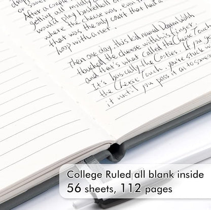 feela 15 Pack Pocket Small Notebooks Bulk, Mini Cute Notepads Hardcover College Ruled Lined Journals with Pen Holder for School Business Memos, with 15 Black Pens, 3.5”x 5.5”, A6, Gray