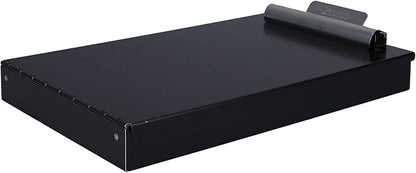 Saunders Metal Clipboard with Storage, Dual Storage Nursing, Letter Size Heavy Duty Contractor with High Capacity Clip and Self Locking Latch, Black, Proudly Made in USA