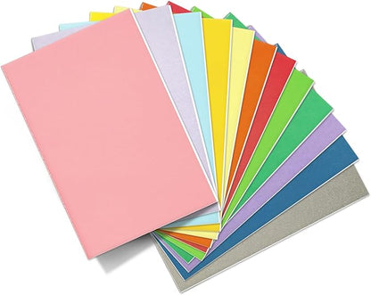 24 Pack Blank Books for Kids - 5.5"x 8.3", 60 Pages - Small Notebooks Bulk, Girls Journals for Drawing & Writing, Sketchbooks w/Colorful Soft Cover, Unlined Paper, A5 Travel Size