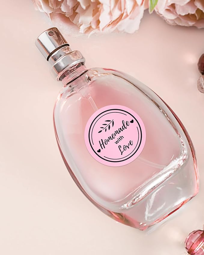 Phomemo 2” Color Circle Thermal Label, Self-Adhesive Round Sticker Label, Circular Thermal Printer Label for Logo Design, Name/Price Tag, Thanks Card, Address, QR Code, 750 Labels/Roll, 4 Rolls, Pink