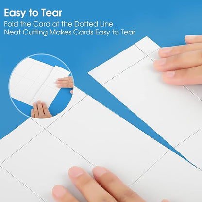 MaxGear Business Card Printable Business Card, Compatible with Laser & Inkjet Printer, Double-Sided Printing, Heavyweight, Matte White Paper, Smooth Edge, 10 Cards/Sheet, 1000 Cards, 3.5" x 2"（8871