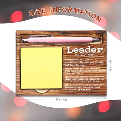 Thank You Appreciation Gifts for Leader, Great Leader Gifts for Women, Best Team Leader Gifts for Women Men, Going Away Gift Retirement Gift for Leader Self-Stick Note Pad Holders-DW51