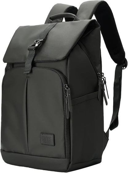 COTS Laptop Backpack, Black, Unisex, 15.6" Laptop Compartment, 15" 14" 13" Laptops, 16" x 11.8" x 5.5"