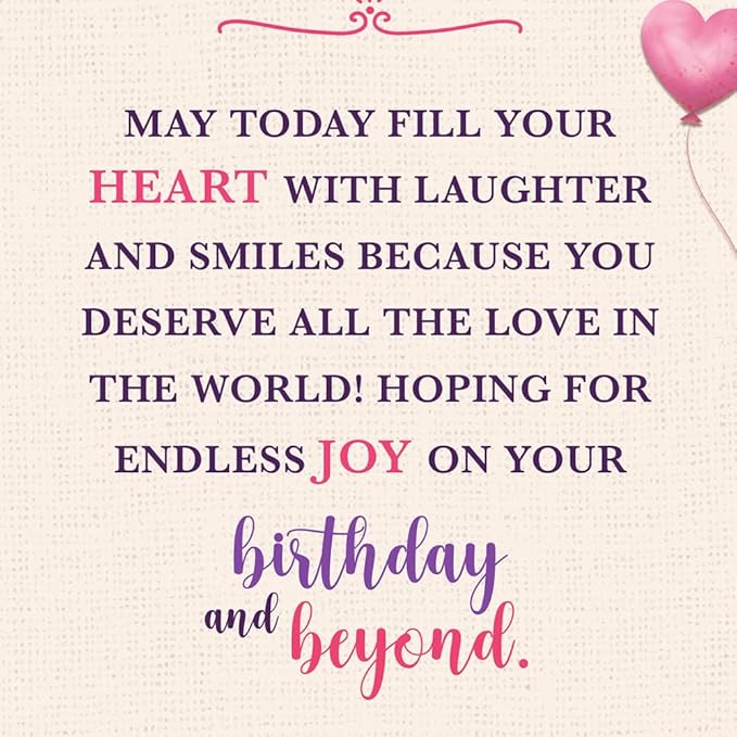 Prime Greetings Cute Daughter Birthday Card, Made in America, Eco-Friendly, Thick Card Stock with Premium Envelope 5in x 7.75in, Packaged in Protective Mailer