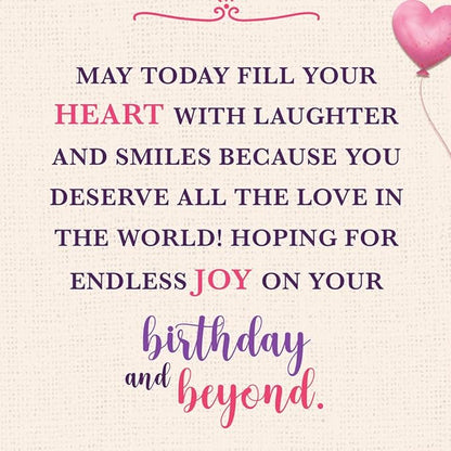 Prime Greetings Cute Daughter Birthday Card, Made in America, Eco-Friendly, Thick Card Stock with Premium Envelope 5in x 7.75in, Packaged in Protective Mailer