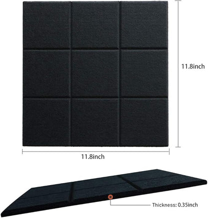Large 11.8"x11.8" Felt Board Tiles for Wall with 30 Push Pins, Pack of 6 Pin Board Notice Boards for Home Office Kitchen, Bulletin Board Wall Tiles for Photos Memos