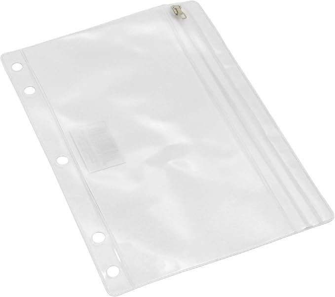 Charles Leonard Clear Vinyl Pencil Pouch with Zip-Lock Closure, Pack of 24