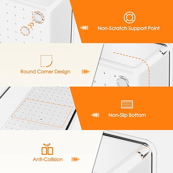 Criusia Drawer Organizer, 10 Pack Large Clear Plastic Kitchen Drawer Organizers Set, 3 Size Versatile Bathroom and Vanity Drawer Organizer Trays, Storage Bins for Makeup, Bedroom, Kitchen Utensils