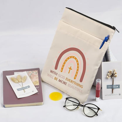 ENSIANTH Christian Gift Faith Gift with God Everything Will be More Beautiful Book Sleeve First Communion Gift Religious Gifts (god Beautiful BS)
