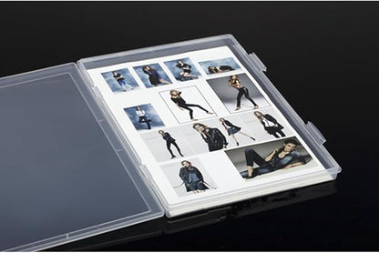 Portable A4 File Box Transparent Plastic Box Office Supplies Holder Document Paper Organizers Case PP Storage Collections Container Magazine Organizers Box Case 2pcs (11.8 x 8.3 x 0.8inch)