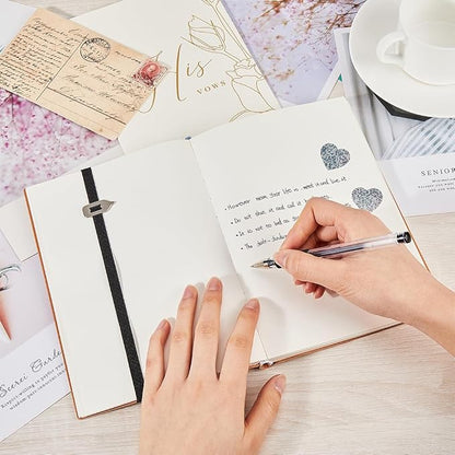 CRASPIRE Elastic Bookmark Black Book Marks with Pointer Elastic Rope Band Strap Planner Bookmarks Page Tags for Reading Library Lovers Teachers Classmates Friends Birthday Gifts