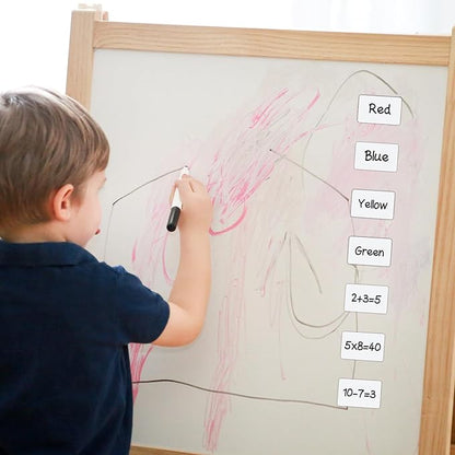 Dry Erase Magnetic Label 5x3 Inch White, Reusable Magnetic Dry Erase Labels for Whiteboards，Pack of 40