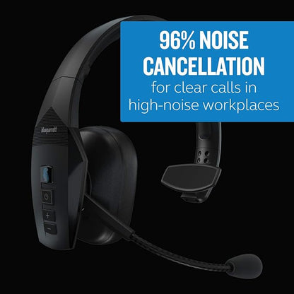 BlueParrott B550-XT Voice-Controlled Trucker Bluetooth Headset – Industry Leading Sound with Long Wireless Range, Comfort for All-Day Wear - Ideal for Anyone On-The-Go, Up to 24hrs of Talk Time, Black