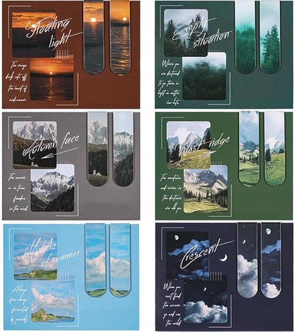 Magnetic Bookmarks Magnet Page Markers, 12 PCS Magnetic Page Clip for Students Teachers, Fun Book Marks for Reading (QS239)