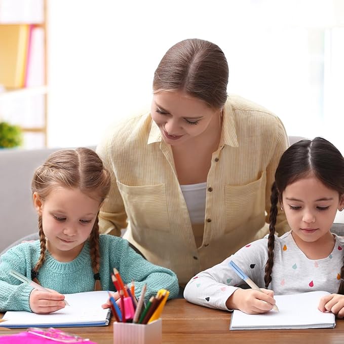 AUAUY 6PCS Gel Pens, Retractable Quick Dry Gel Ink Pen, Pens for Journaling with 6 Refill, Cute Pens, Smooth Writing Pens, 0.5mm Black Ink Pens, Office School Supplies Kids Gift（Double Matching Color）