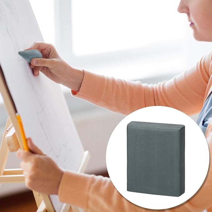10 Pieces Drawing Art Pencil Erasers, Multi-Shape Painting Grey Kneaded White Foam Erasers with Grip for Art Sketching Drafting Supplies