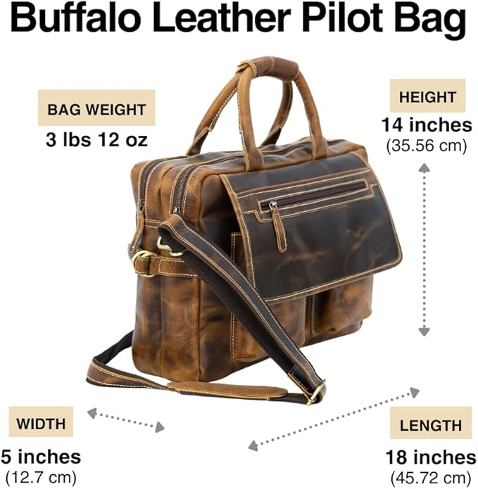 Buffalo Leather Pilot Bag