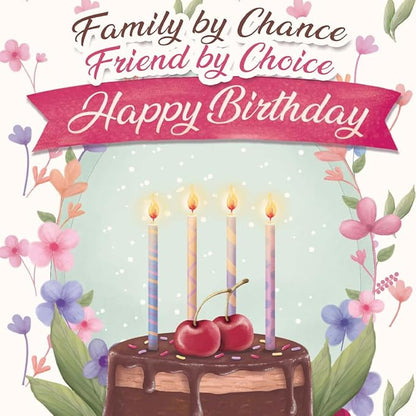 Prime Greetings Sister In Law Birthday Card, Made in America, Eco-Friendly, Thick Card Stock with Premium Envelope 5in x 7.75in, Packaged in Protective Mailer