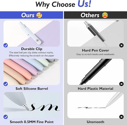 Easter Basket Stuffers, Aesthetic Gel Pens, 0.5mm Fine Point Black Ink Gel Pens Cute Office Desk Accessories, Japanese Stationery Home Work Essentials Nurse School Supplies,Teen Girl Birthday Gifts