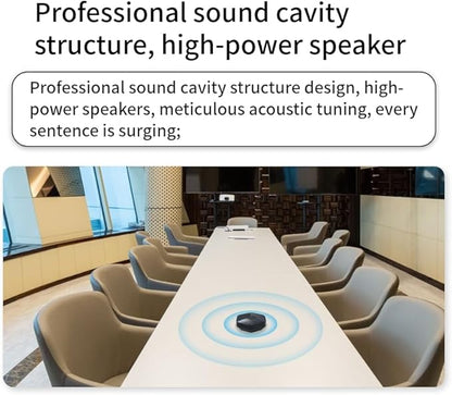 BMC10 Speakerphone • Conference Speaker with Microphone • 360°Voice Pickup • 5 POE Cascades • Advanced Noise Reduction • USB-C Plug & Play • Compatible with Zoom,MS Team,Skype