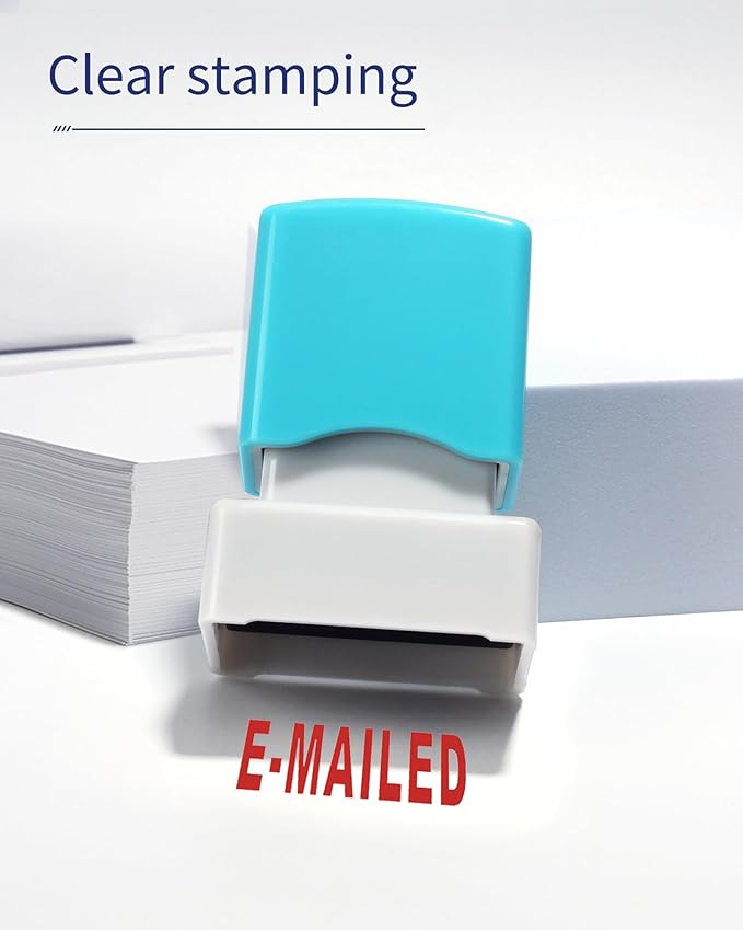 WAFJAMF E-mailed Stamp–Self Inking Rubber Stamp Office Stamp Message Stamp Red Ink-Medium