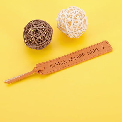 Leather Bookmark Wedding Reader Wedding Party Gift Wedding Gift for Book Lovers Bookish Gift Fell Asleep Here Book Marks for Reading Women Leather Anniversary Gifts for Her Women