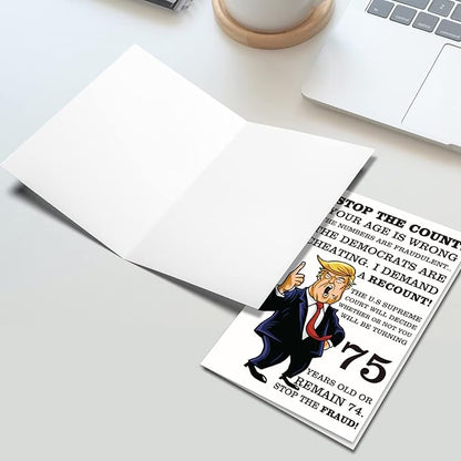 Ogeby Funny 75th Birthday Card, Hilarious 75 Years Old Birthday Card Gift for Friends, Dad, Mom, Husband, Wife, Brother, Sister