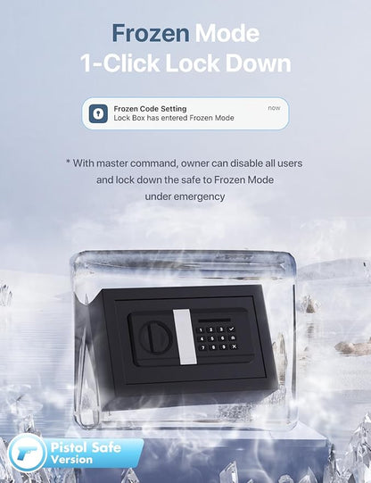 FORFEND Smart Home Safe | WiFi Safe Box App Lock/Alarm | Voice Command, Kidnap Alarm, Tamper Detect, Frozen Mode, Sub Account| Digital Safe Anti Theft